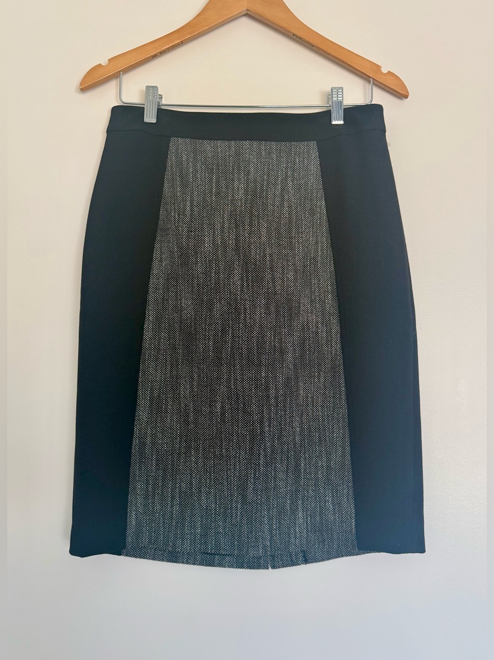 Halogen Black and Gray Panel Pencil Skirt